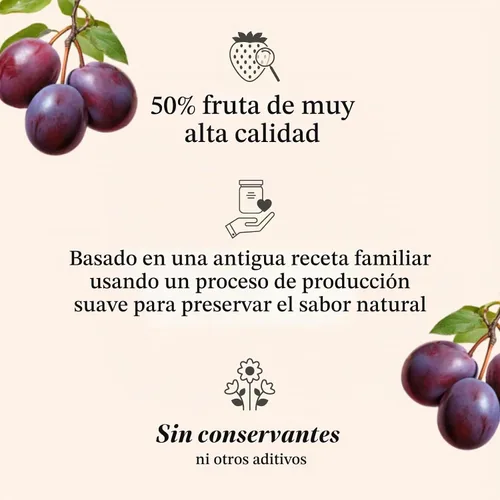 Vista 3 de d'arbo Mermelada de ciruela fina 100% natural, 16 onzas