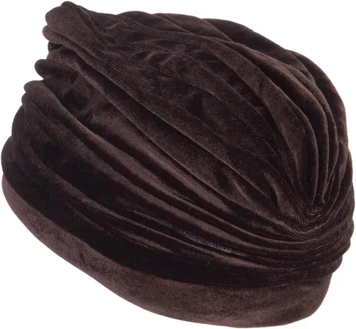 Vista 2 de Sombrero turbante de terciopelo para mujer