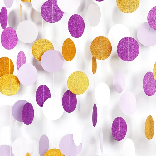Vista 11 de Guirnalda de corazones para decoración de fiesta en negro, blanco y plata - 52 pies para cumpleaños de 21 años, víspera de Año Nuevo, fondo Blace