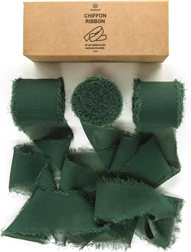 Vista 14 de Vitalizart 15 rollos de cinta de seda de gasa de 1.5 pulgadas x 30 yardas