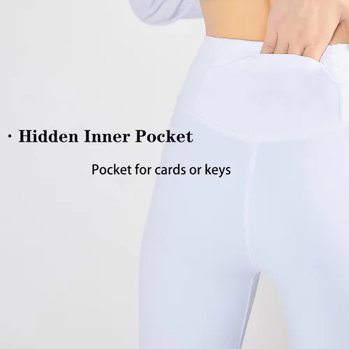 Vista 2 de Kiderence Leggings deportivos para niñas pequeñas, pantalones de yoga con bolsillo
