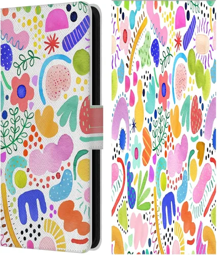 Vista 283 de Head Case Designs Officially Licensed Ninola Brushstrokes Black Summer Patterns Leather Wallet Case Compatible with Samsung Galaxy A07 4G