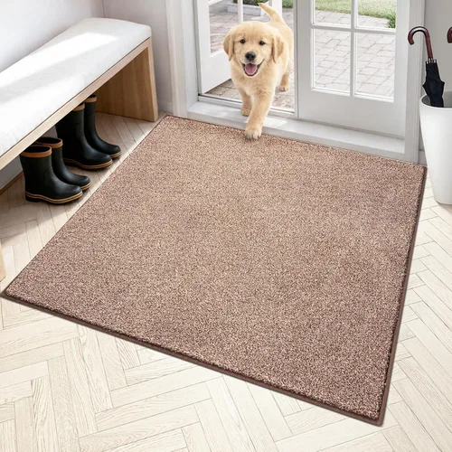 Vista 15 de PURRUGS Tapete para puerta con atrapamiento de suciedad, 20 x 31.5 pulgadas, antideslizante, lavable a máquina, tapete para puerta de perro, tapete