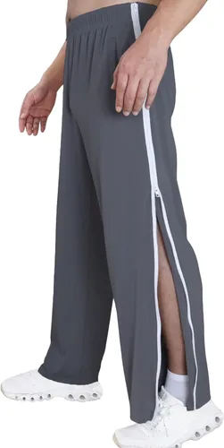 Vista 3 de Tear Away Pants for Men Side Zipper Pants Zip Leg Sweatpants Breakaway Post Surgery Recovery Zipper Pants
