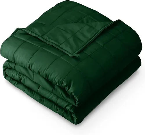Vista 17 de Bare Home Manta con peso tamaño Twin o Full 7 libras (40" x 60") - Totalmente natural 100% algodón - Manta pesada premium con cuentas de vidrio