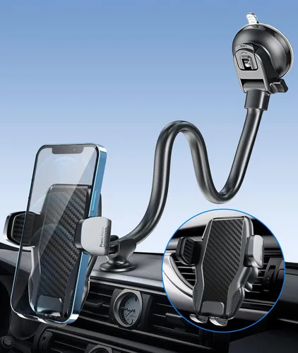 Vista 8 de APPS2Car Soporte de teléfono de cuello de cisne de 13 pulgadas para parabrisas de automóvil, ventana, salpicadero, soporte de teléfono celular