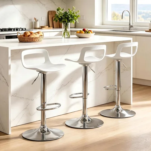 Vista 16 de LSSPAID Juego de 4 taburetes de bar giratorios de 360° de altura ajustable con respaldo y reposapiés, sillas de bar modernas de altura de mostrador