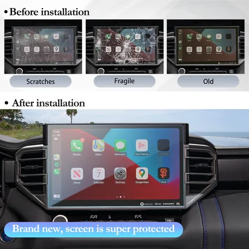 Vista 5 de SKTU Accesorios Tundra 2023 2024 2025 2026 Protector de pantalla para Toyota Tundra 2022-2026/Toyota Sequoia 2023-2026 14 pulgadas Navigation Toyota