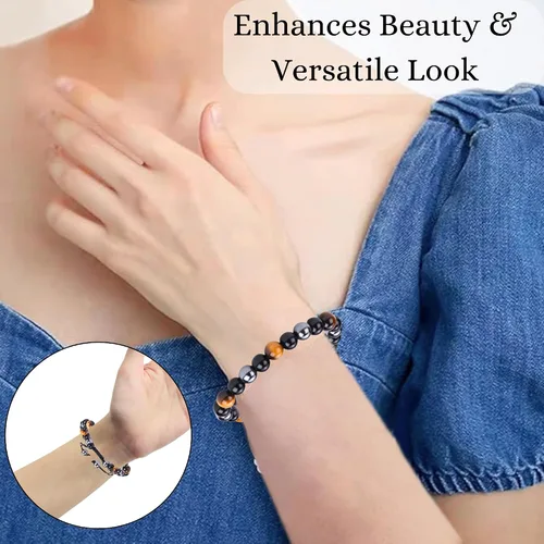 Vista 263 de Adjustable Crystal Bracelet – Gemstone Bead Bracelet with Adjustable Macrame String – Chic Gemstone Bracelet for Men and Women – 8mm Round Healing