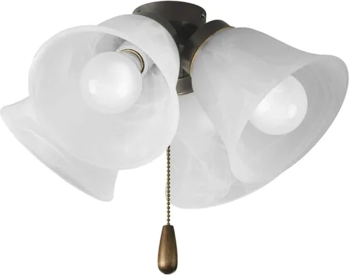 Vista 4 de Progress Lighting Kit de luz universal para ventilador de techo bajo de 1 luz para ventiladores de techo de la colección AirPro, diseño de perfil