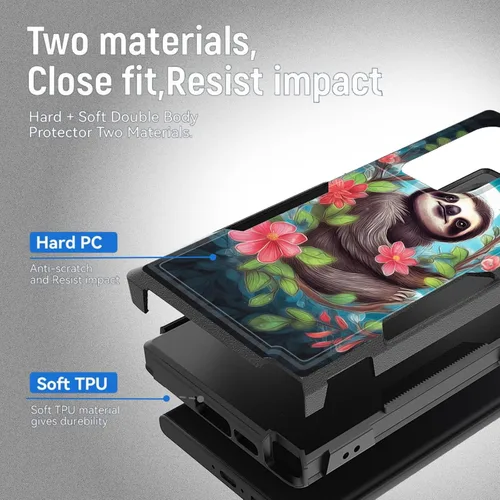 Vista 321 de Funda para Galaxy A14 5G, resistente de doble capa híbrida de policarbonato duro, goma suave, a prueba de golpes, funda protectora resistente