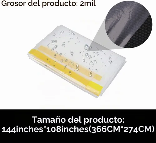 Vista 2 de Paquete de 2 fundas de plástico para sofá de 146 pulgadas/12 pies, fundas de muebles, fundas de sofá seccional, funda de plástico extragrande