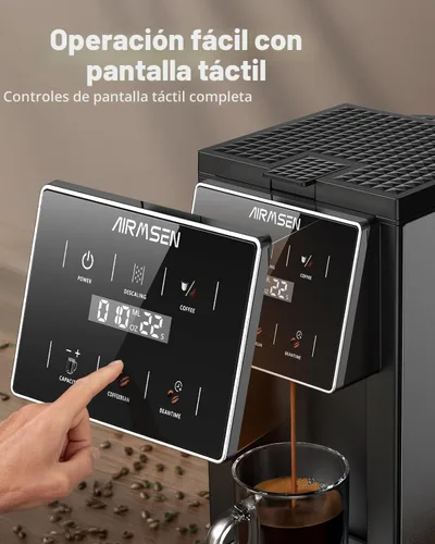 Vista 7 de AIRMSEN Cafetera para moler y preparar, una sola porción con molinillo