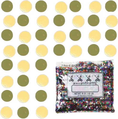 Vista 188 de Confetti Circle 1/4" Negro, Azul Marino Combo - 2 bolsas de media onza (1 oz) (8550/9971)