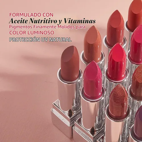 Vista 2 de bellapierre Lápiz labial mate, color mineral de larga duración con vitaminas C y E, fórmula nutritiva, acabado mate natural, limpio, sin parabenos