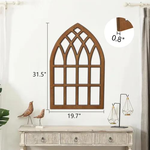 Vista 2 de Sintosin - Marcos de ventana de granja para decoración de pared de sala de estar, 20 x 32 pulgadas Decoración de pared de dormitorio con marco