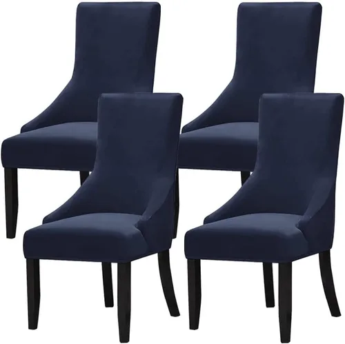 Vista 30 de Juego de 1 fundas elásticas para silla con respaldo de ala, protector reutilizable para silla de brazo, protector lavable para silla de comedor