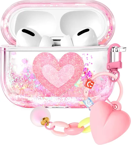 Vista 18 de Funda para Apple para Airpods 4 Case 2024 - Arena Movediza Líquida Arte Artístico Estético Funda Mujer Chica Mujeres Brillante Brillo Purpurina
