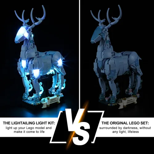 Vista 6 de LIGHTAILING Luz para Lego - 76414 Expecto Patronum - Kit de iluminación LED compatible con modelo de bloques de construcción Lego - NO incluye
