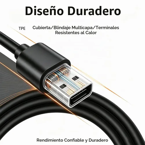 Vista 3 de Suptig Cable USB A a USB C, paquete de 2 cables de carga compatibles con teléfono, Gopro Hero 13/hero12/11/10/9/8/7/6/5/hero Session gopro max cable
