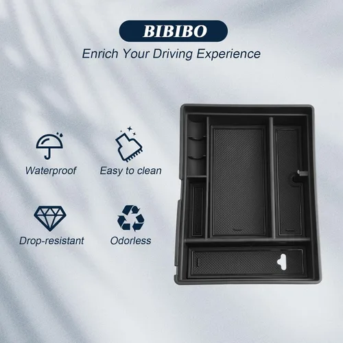 Vista 7 de BIBIBO Organizador de consola central para Nissan Armada 2023 2024, Nissan Armada 2021-2024 y Infiniti QX80 2022-2024, caja de almacenamiento