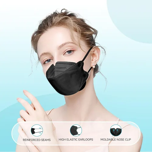 Vista 5 de 60pcs KF94 Mask,disposable Masks,4 Layers Protection Filter Efficiency>95%,highly Elastic Ear Strap,breathable