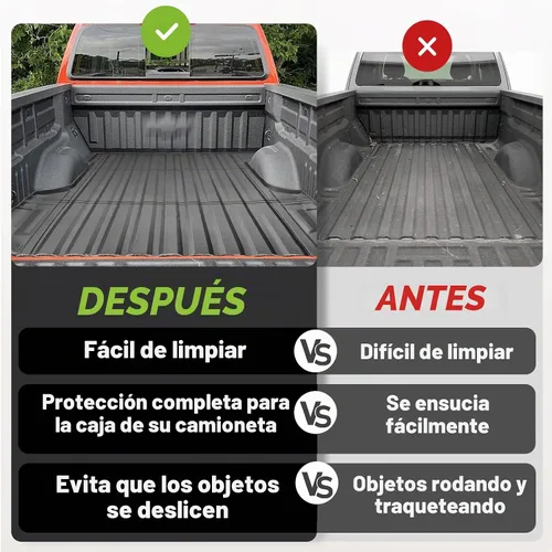 Vista 7 de TripleAliners - Tapete para caja de camioneta (de ejes) de 5 pies, encaje perfecto para pick-up de carga, accesorio de protección de vehículo
