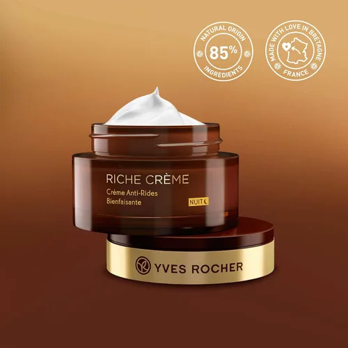 Vista 7 de Yves Rocher Crema Riche Antiarrugas Reconfortante (noche) Suaviza y suaviza la piel 1.7 onzas líquidas