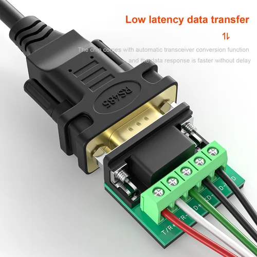 Vista 4 de Cable adaptador de puerto serie USB a RS485/RS422 con chip FTDI compatible con Windows 11 10 8 7 XP Mac 6 pies