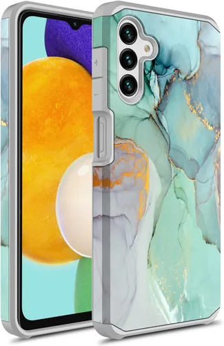 Vista 8 de Rosebono - Funda compatible con Samsung Galaxy A21, delgada híbrida de doble capa a prueba de golpes, cubierta dura a prueba de golpes, linda funda