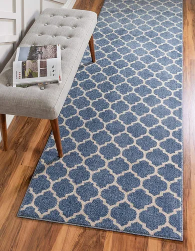 Vista 156 de Unique Loom Trellis Collection - Alfombra de área de Filadelfia, rectangular de 2 pies 2 pulgadas x 3 pies, color morado y marfil