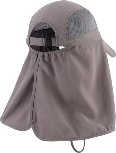 Vista 3 de Connectyle Sombreros de pesca con protección solar UPF 50+ para hombre con solapa extraíble para el cuello Gris profundo