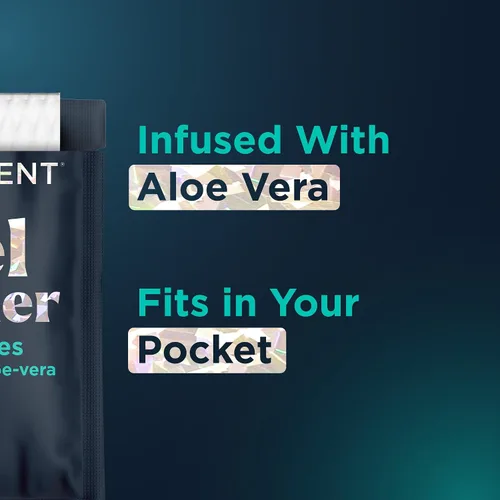Vista 3 de Promescent Toallitas de limpieza después del sexo envueltas individualmente hechas con aloe vera, toallitas sexuales suaves de fórmula equilibrada
