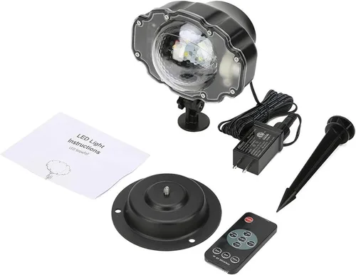 Vista 7 de Borelor Luces LED de nevadas IP65, impermeable, mini lámpara de proyector de copo de nieve de Navidad, para interiores y exteriores, luz