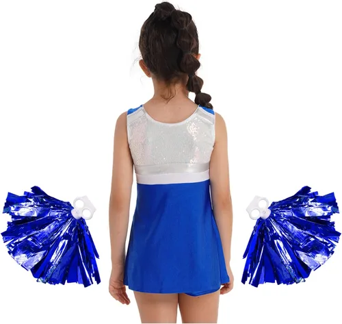 Vista 2 de Conjunto de 3 piezas sin mangas para niñas y niñas, uniforme de equipo con pantalones cortos de atletismo, bolas de flores