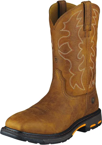 Vista 2 de Ariat Workhog - Botas de trabajo con puntera cuadrada para hombre Tierra oscuro