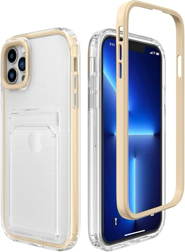 Vista 11 de ZCDAYE Funda para iPhone 13, iPhone 13 (6.1 pulgadas) con tarjetero y funda transparente de TPU suave a prueba de golpes para iPhone 13