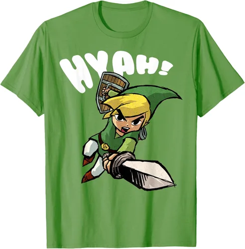 Vista 12 de Nintendo Legend of Zelda Link Hyah Poster - Camiseta pequeña Azul Marino