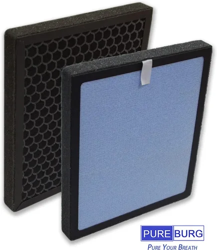 Vista 5 de PUREBURG Filtros de repuesto compatibles con el purificador de aire YIOU R1 P1802 y purificador de aire Elechomes P1801, paquete de 2 filtros H13