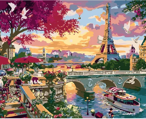 Vista 12 de QUITEDEW Pintura por números para adultos principiantes, pintura de paisajes por números, kits de pintura de jardín por números, adecuados