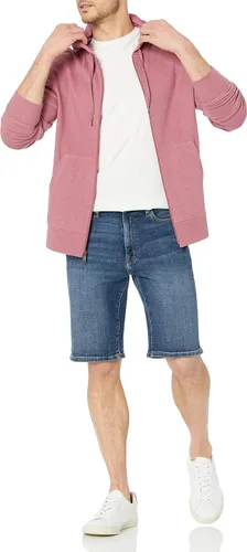 Vista 4 de Tienda Essentials Sudadera con capucha ligera de rizo francés con cremallera completa para hombre con ajuste cómodo