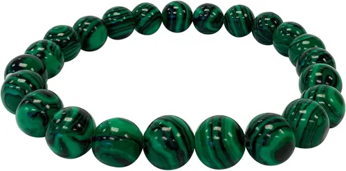 Vista 244 de Gem Avenue Handmade Round Bead Stretch Bracelet Unisex Natural Stone Beaded Jewelry for Men & Women, Elastic Wristband for Daily Wear