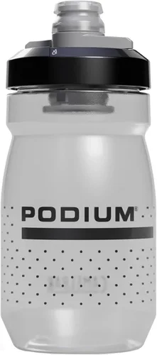 Vista 12 de CamelBak Podium botella de agua para bicicleta con compresión, negra, 15 onzas Easy Squeeze Design, High Flow Self Sealing Cap, Secure Bike Cage