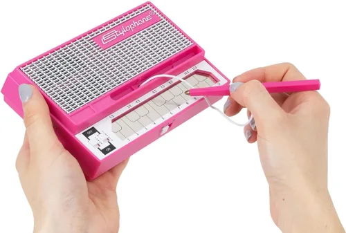Vista 5 de Stylophone Rosa - El sintetizador electrónico de bolsillo original - Edición especial Instrumento musical sintetizador Teclado sintetizador