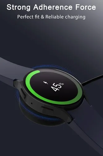 Vista 3 de Cable USB compatible con Samsung Galaxy Watch7/Ultra/6/6 Classic/5/5 Pro/4/4 Classic/3/Fe/Active 2/Cargador activo Base de carga inalámbrica