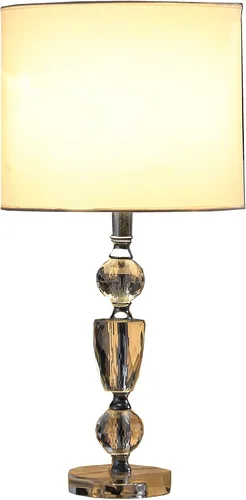 Vista 2 de ORE HBL2476 in Cale - Lámpara de mesa moderna de cristal cortado, 23.5 pulgadas, cromo plateado