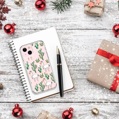 Vista 6 de bicol - Funda protectora a prueba de golpes para iPhone 15 Plus, funda delgada de acrílico transparente y diseños modernos para niña y mujer, 6.7