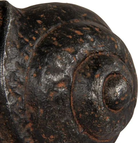Vista 5 de Creative Co-Op Sujetalibros decorativos de caracol de hierro fundido envejecido, acabado negro antiguo