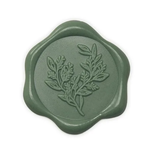 Vista 10 de UNIQOOO Calcomanías de Sello de Cera - Calcomanías de Sello de Sobre de Invitación de Boda de Eucalipto, 50 Piezas Calcomanías Autoadhesivas Hoja