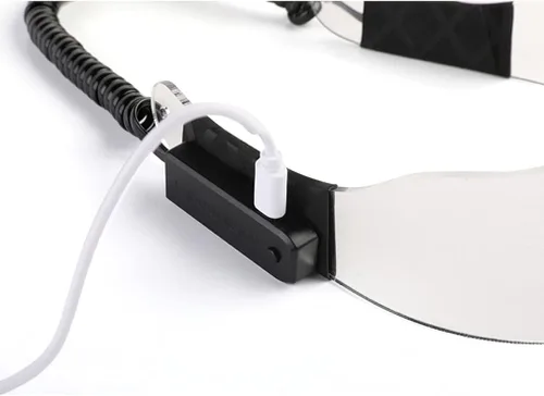 Vista 3 de Lentes de visera LED futuristas recargables por USB, 7 colores, 4 modos de iluminación, lentes intermitentes, monobloque escudo para fiesta